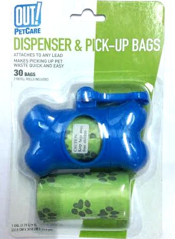 Pet Care Dispenser & Pick-Up Bags - 30 Bags